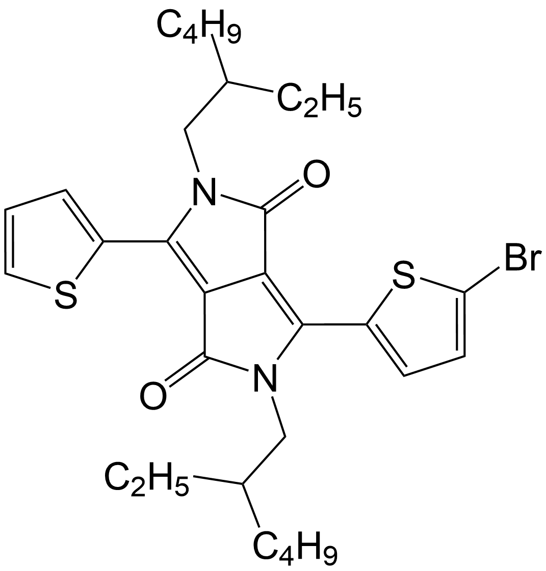 3-(5-溴-2-噻吩基)-2,5-双(2-乙基己基)-2,5-二氢-6-(2-噻吩基)吡咯并[3,4-C]吡咯-1,4-二酮/1308671-90-0